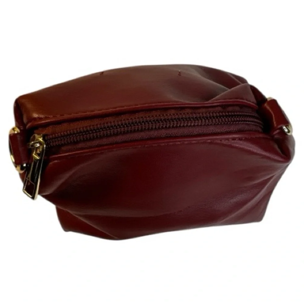 Anthropologie Hollace Woven Mini Tote Mauve Red NWOT - Picture 12 of 16